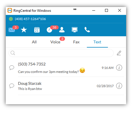 RingCentral SMS application - work smarter with UC