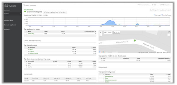 Meraki Firewall MX Dashboard - Matrix Networks Premier Cisco Partner Portland Oregon